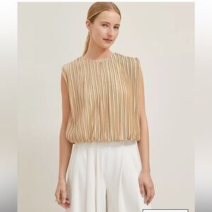 NWT Ann Taylor Pleated Bubble Top - XS